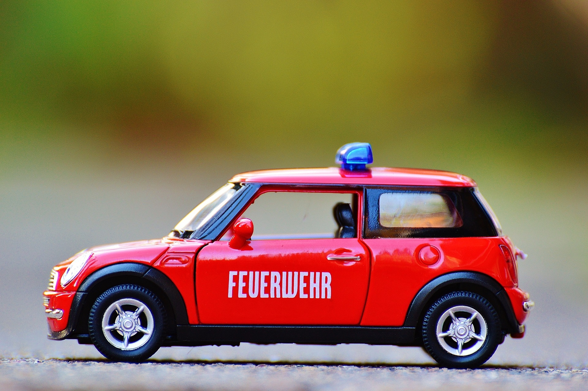 Mini - Auto als Feuerwehrauto