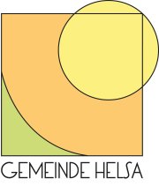 Logo der Gemeinde Helsa in grün, gelb, orange in pastel