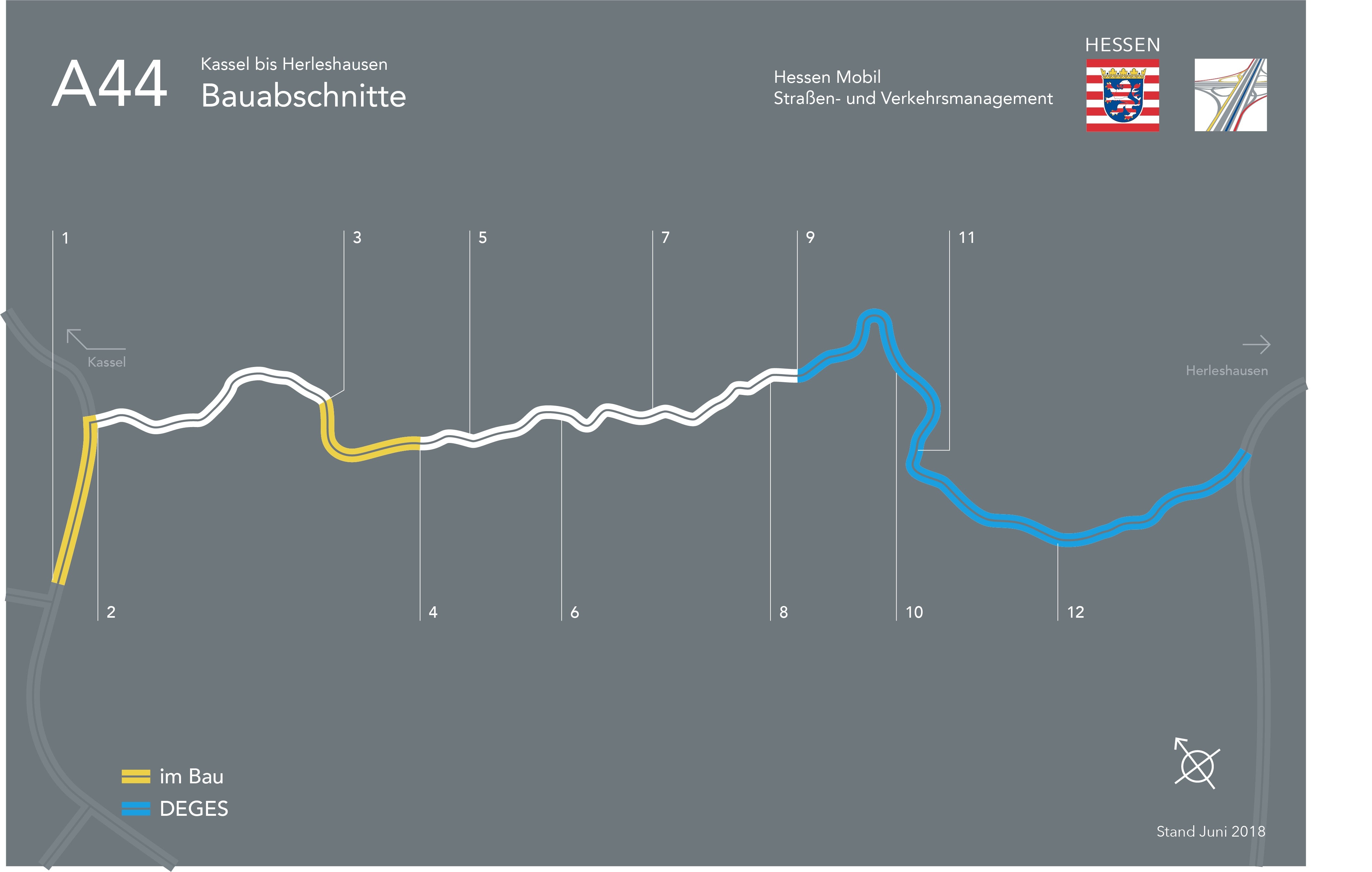 A44 Grafik zu A44 Ausbau -ein Abschnitt